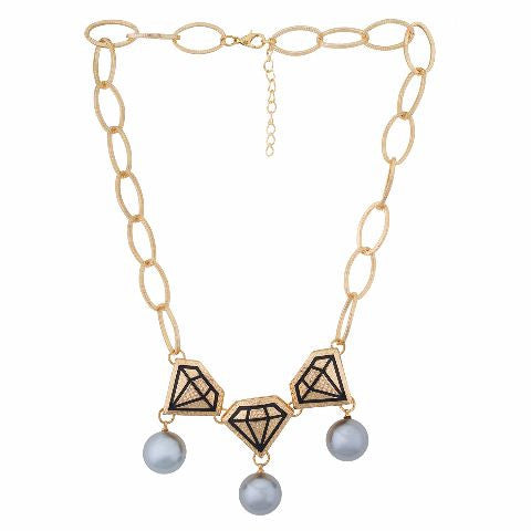 Gold colour Western design Necklace