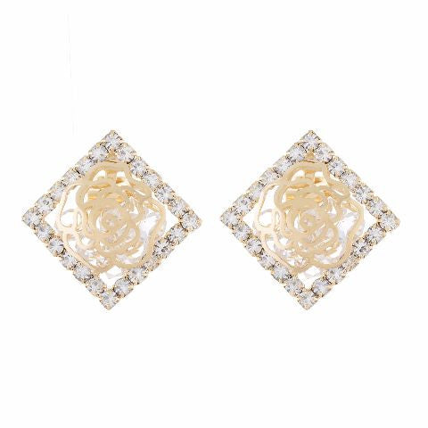 Gold colour Daimond shape Earring