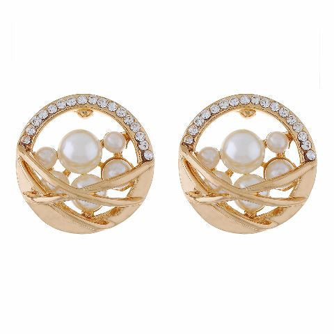 Round shape on sale earrings design