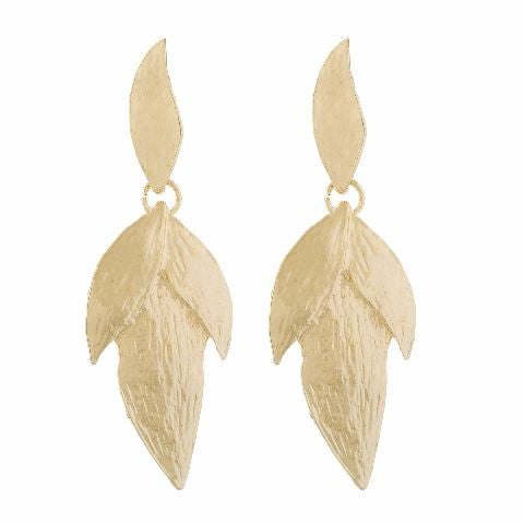 Gold colour Leaf  shape Earring