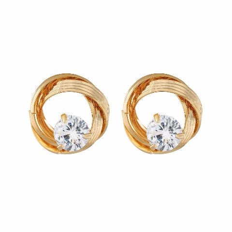 Gold Round Shape Earrings
