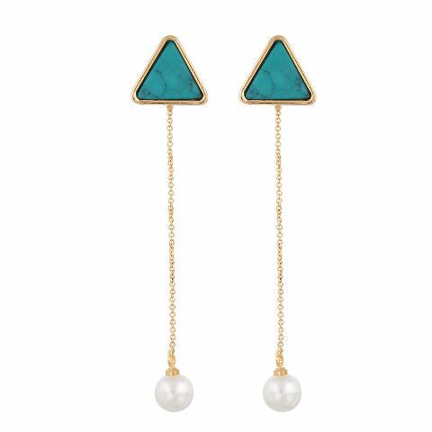 Triangle deals pearl earrings