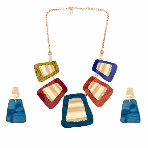 Multicolour colour Western design Necklace Set