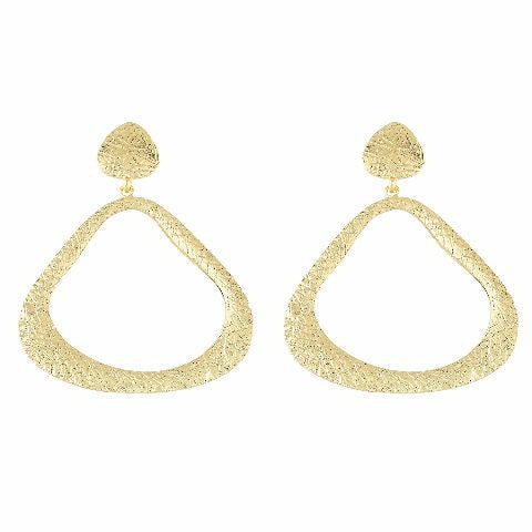Gold colour Drop shaped shape Smarty Crafted Earring
