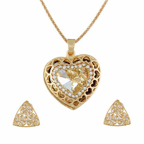 Heart shaped pendant hot sale with chain