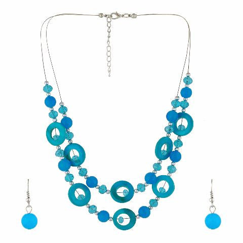 Blue colour Western design Necklace Set