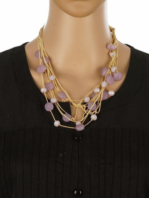 Purple colour Western design Necklace