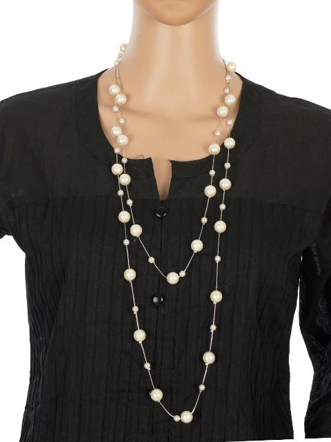 White and Silver colour Western design Necklace
