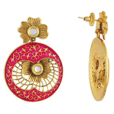 Pink colour Earring