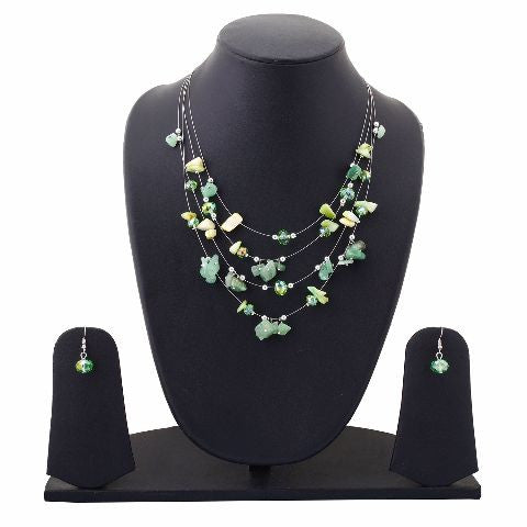 Green colour Western design Necklace Set