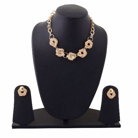 Gold colour Traditional design Necklace Set