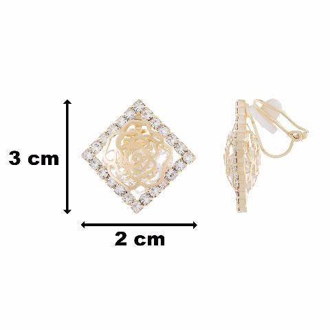 Gold colour Daimond shape Earring