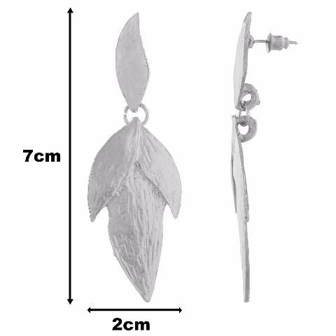 Silver colour Leaf  shape Earring