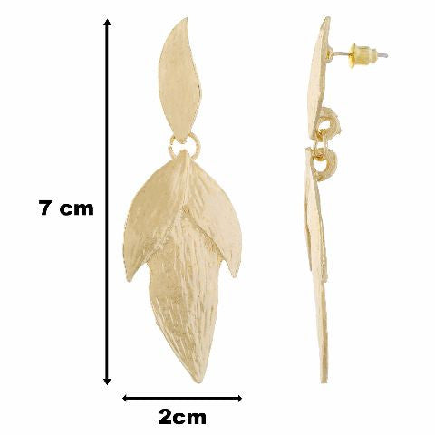 Gold colour Leaf  shape Earring