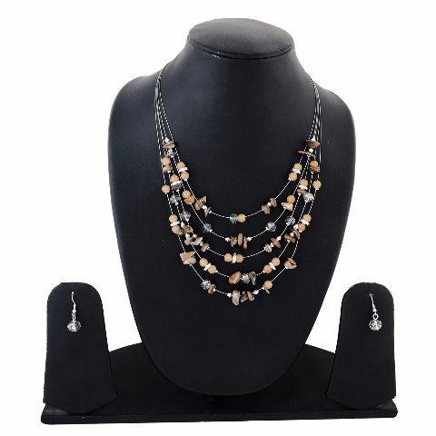 Brown colour Western design Necklace Set