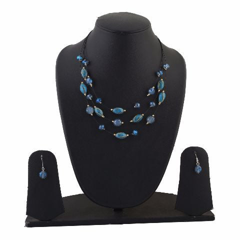 Blue colour Western design Necklace Set