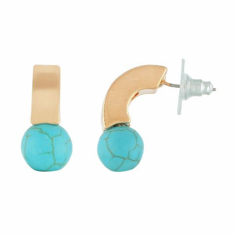 Gold colour Round shape smartly designed Earring