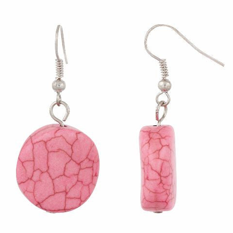 Pink colour Round shape Smartly Crafted Earring