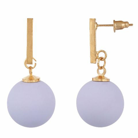 Purple colour Hanging Sphere shape Smartly Crafted Earring