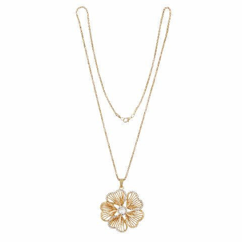 Gold colour Traditional design Pleasing Pendant