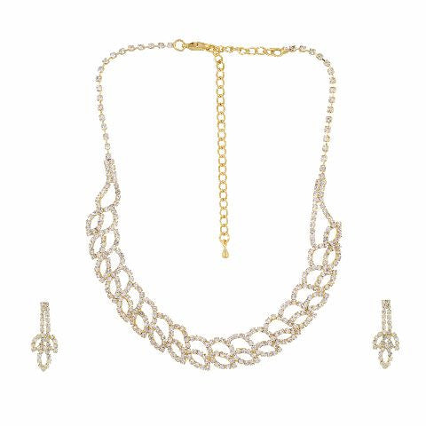 Gold colour Traditional design Necklace Set