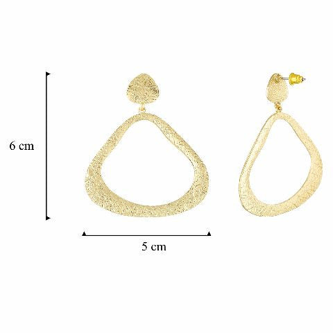 Gold colour Drop shaped shape Smarty Crafted Earring