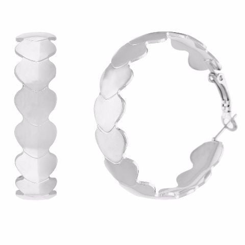 Silver colour Round shape Smarty Crafted Earring