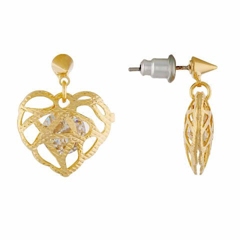 Gold colour Heart shape Smarty Crafted Earring