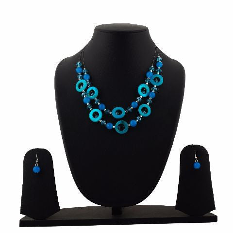 Blue colour Western design Necklace Set