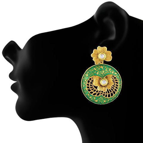 Green colour Earring