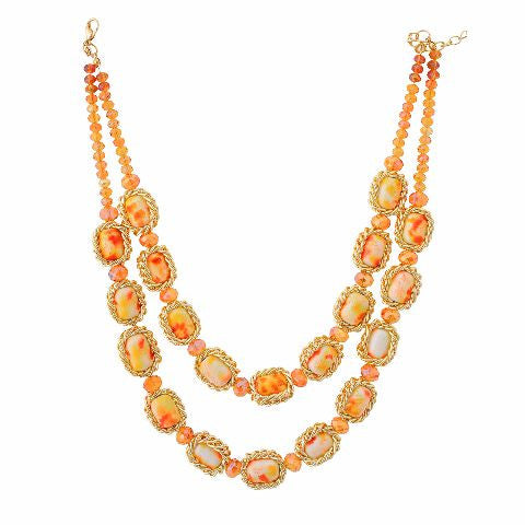 Beige colour Western design Necklace Set