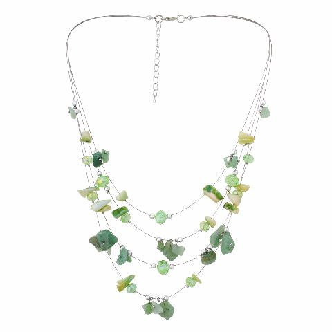 Green colour Western design Necklace Set