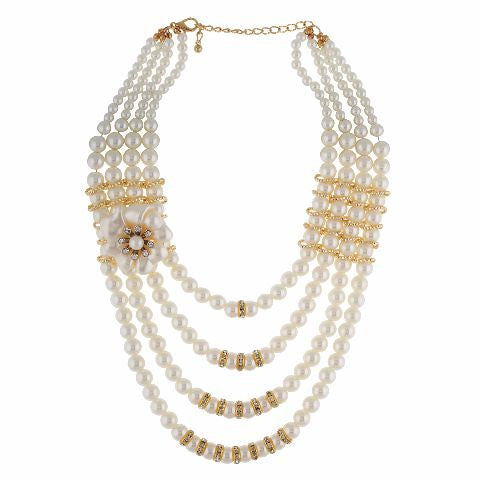 White colour Traditional design Necklace Set