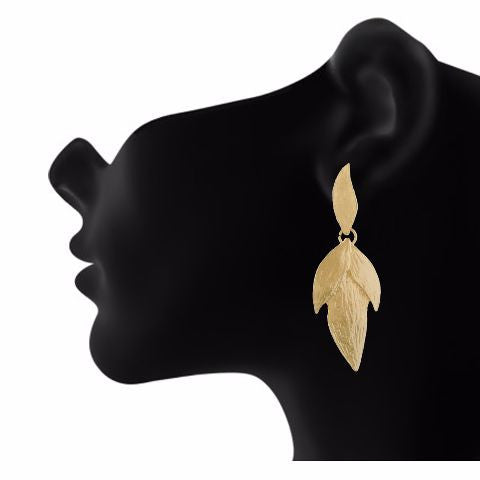 Gold colour Leaf  shape Earring