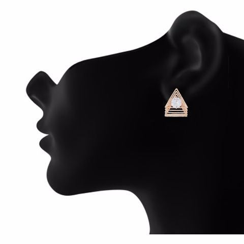 Copper colour Triangle shape Studded Earring
