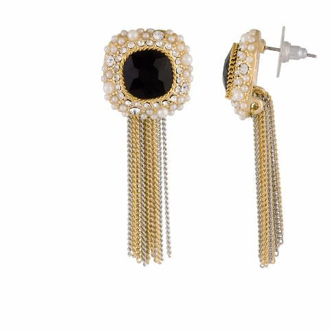 Multicolour colour round shape Stone Studded Earring