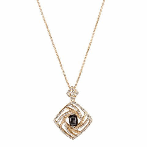 Gold colour Traditional design Pendant Set