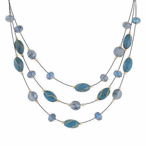 Blue colour Western design Necklace Set
