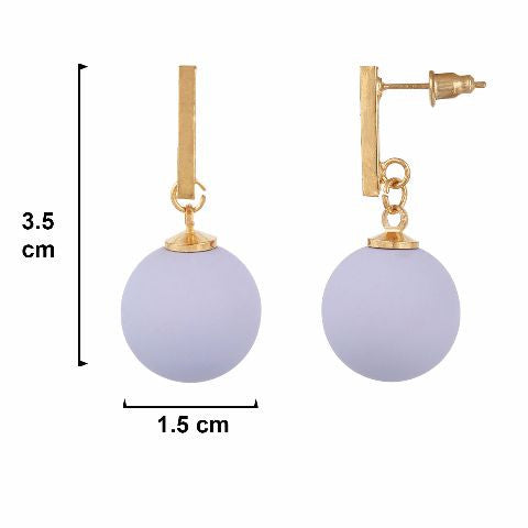 Purple colour Hanging Sphere shape Smartly Crafted Earring