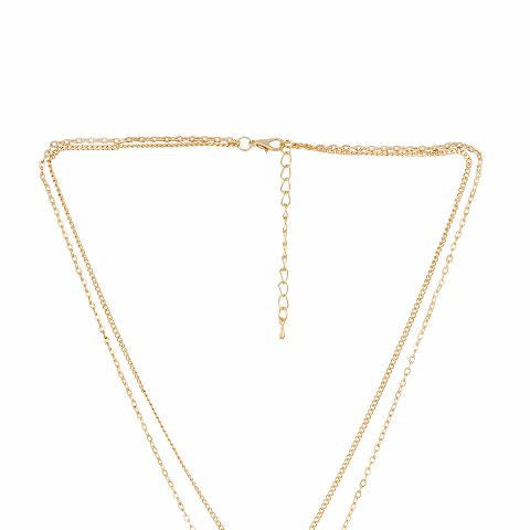 Gold and Turquoise Blue colour Western design Necklace