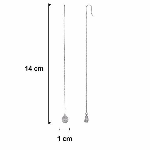 Silver colour Round shape Stone Studded Earring