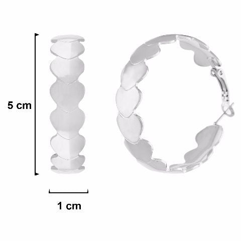 Silver colour Round shape Smarty Crafted Earring