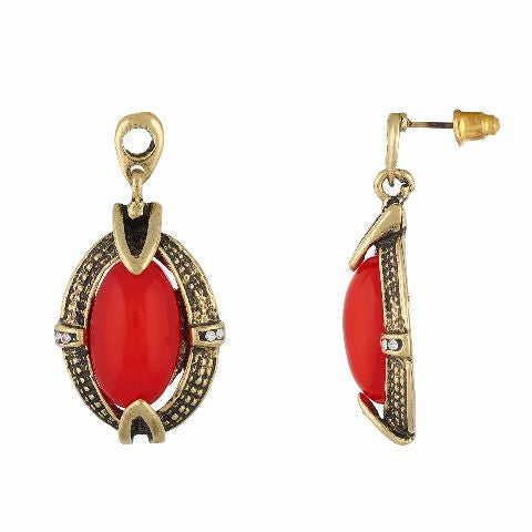 Gold and Red colour Indo Western design Necklace Set