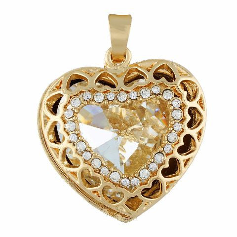 Gold colour Traditional design Pendant Set