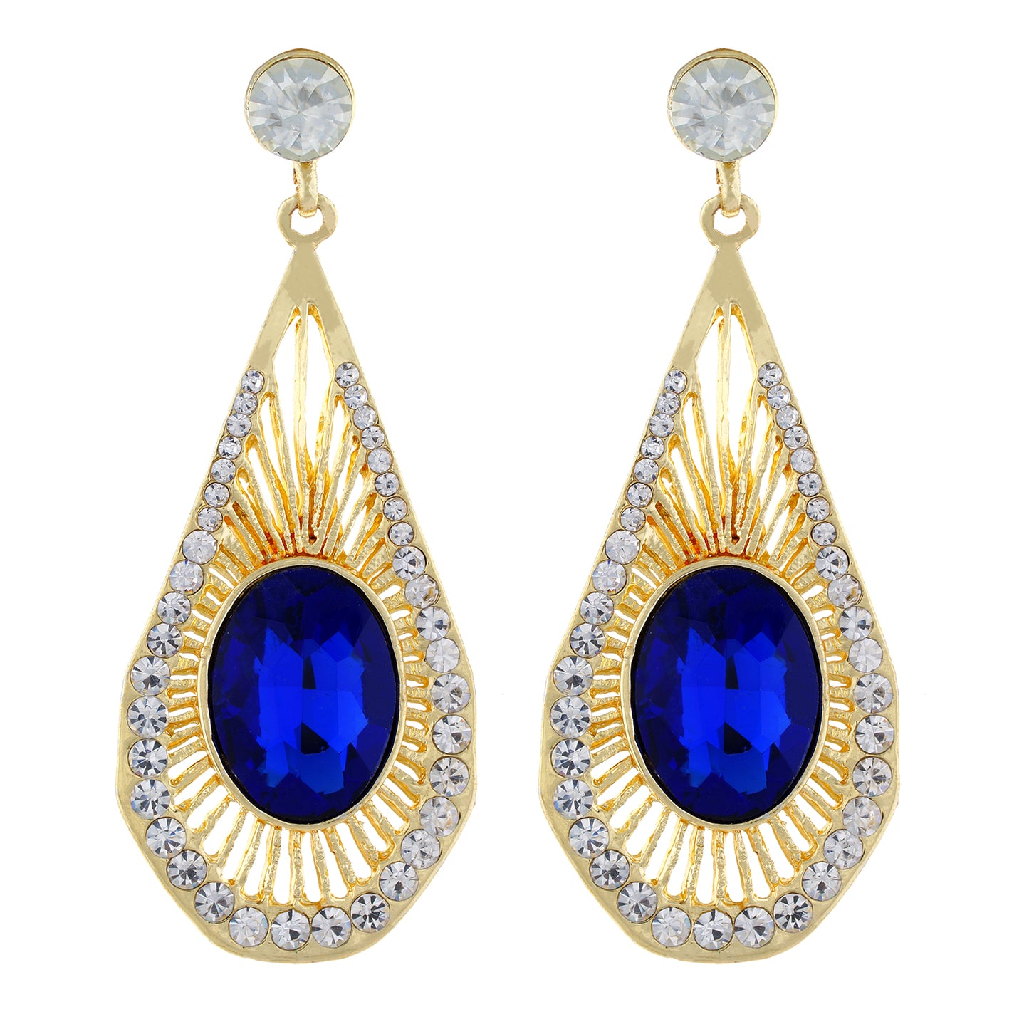 Gold and Blue colour Drop design Hanging for girls and women
