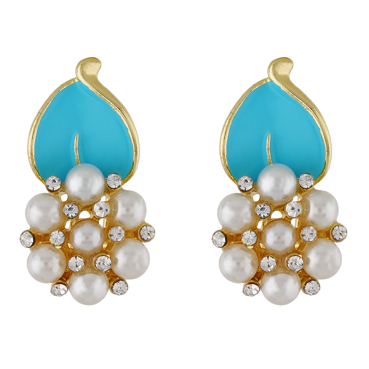 Light blue and 2025 gold earrings