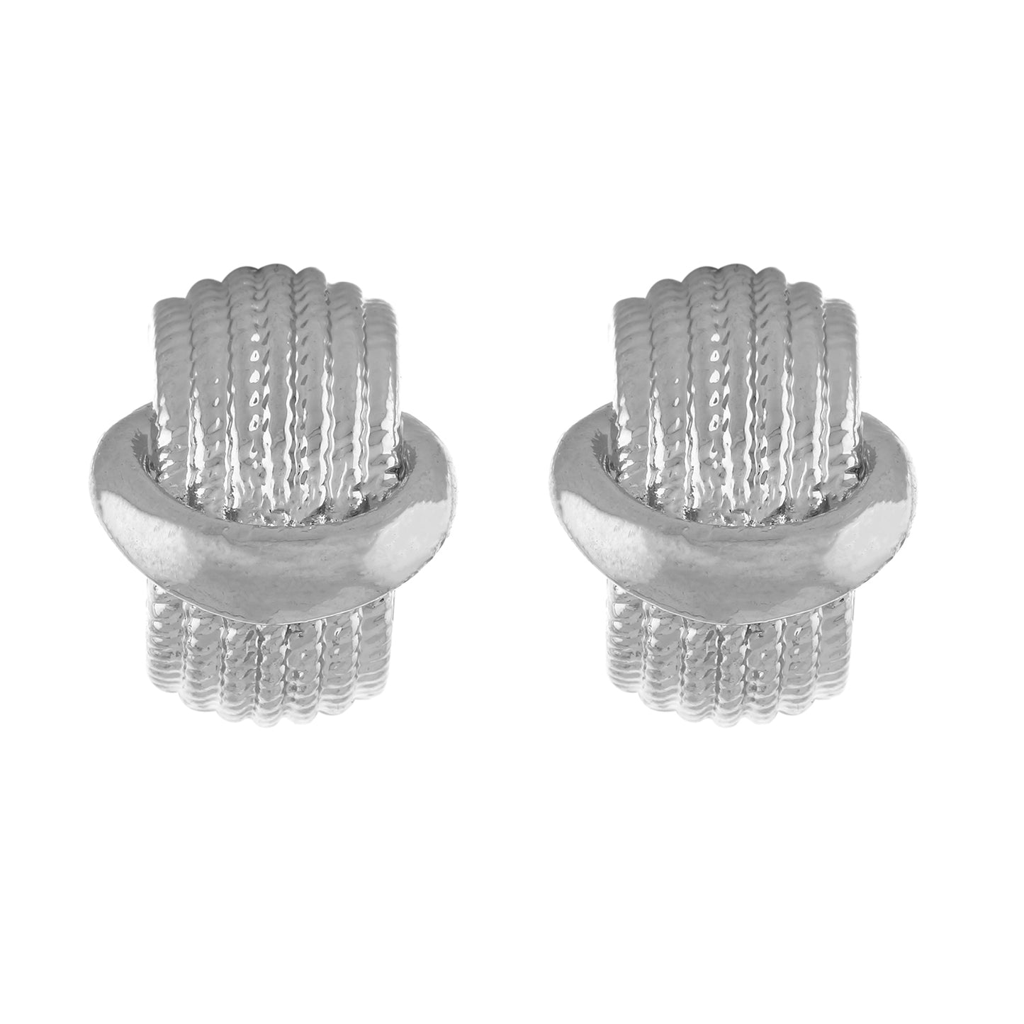 Silver colour Oval design Studs for girls and women