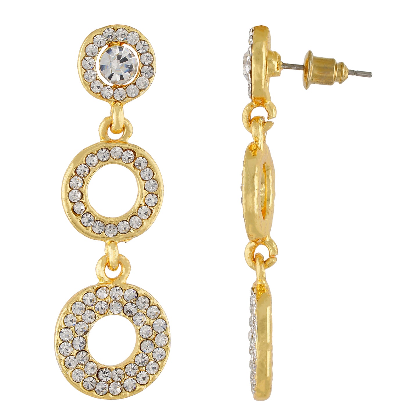 Awesome Gold Colour Round Shape Earring for Girls and Women