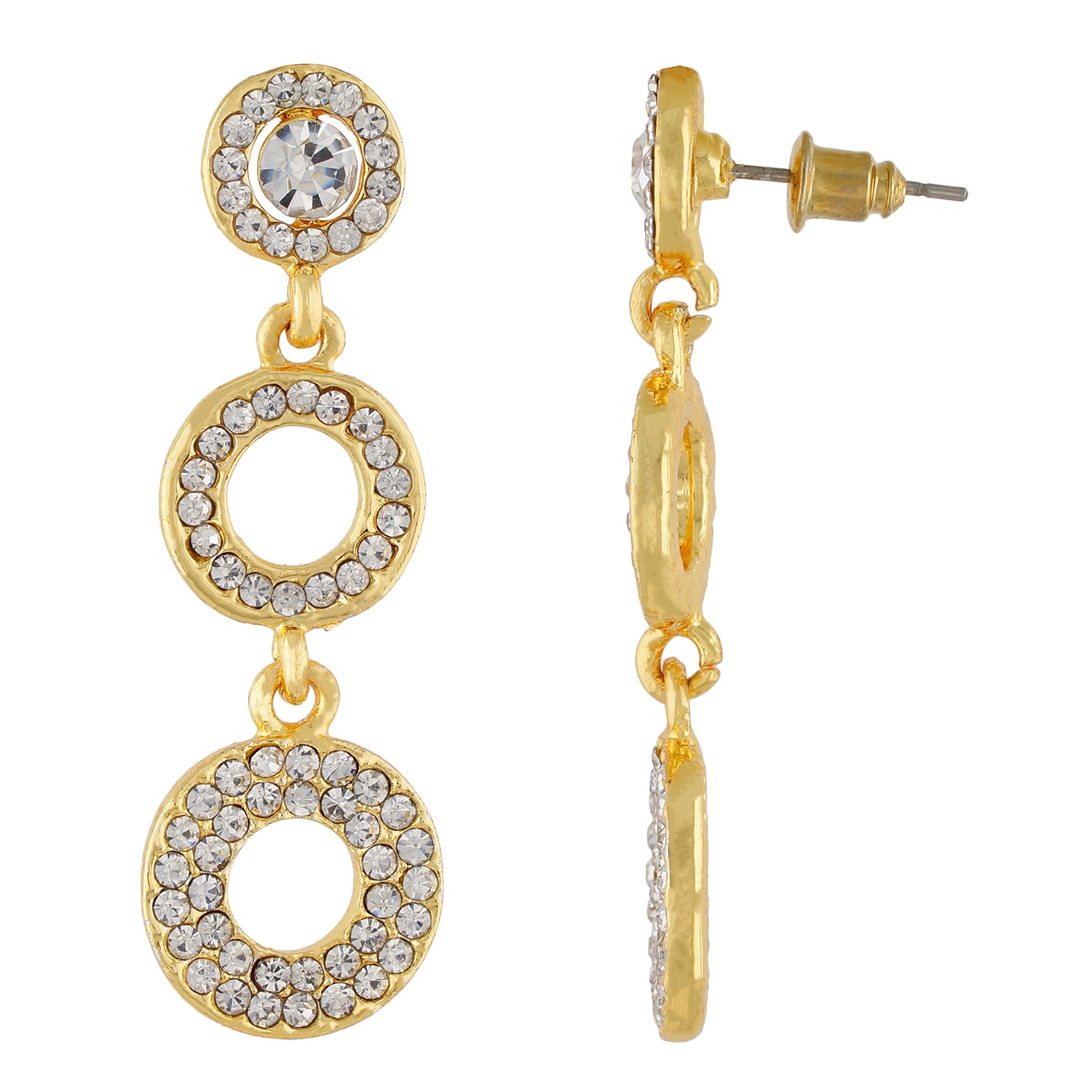 Awesome Gold Colour Round Shape Earring for Girls and Women