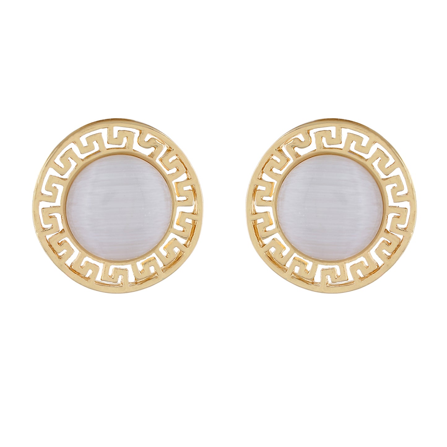 Gold colour Round design Studs for girls and women